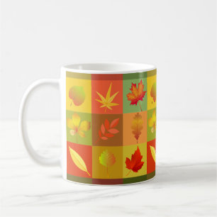 höst löv kaffemugg