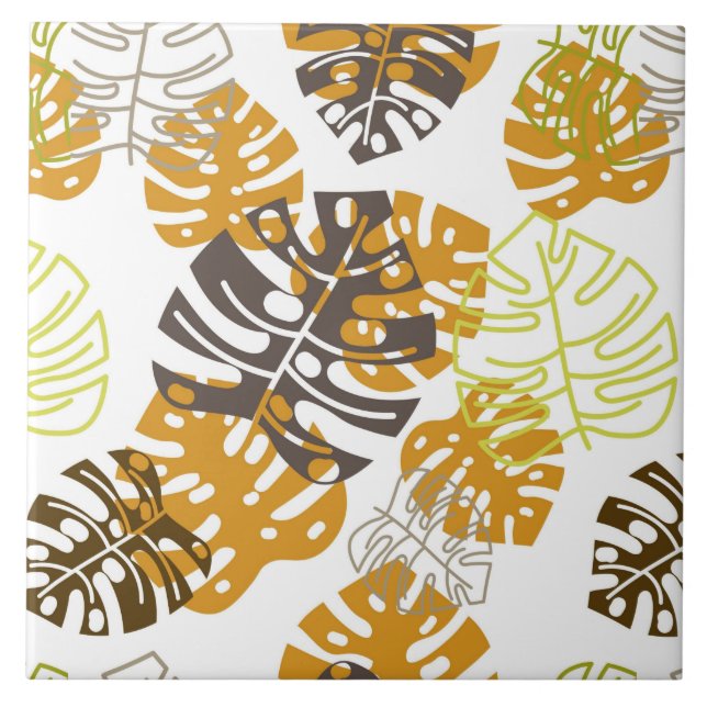 höst löv kakelplatta (Framsidan)