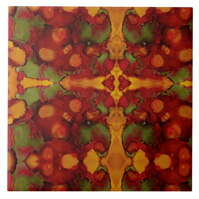 Höst löv kakelplatta (Framsidan)