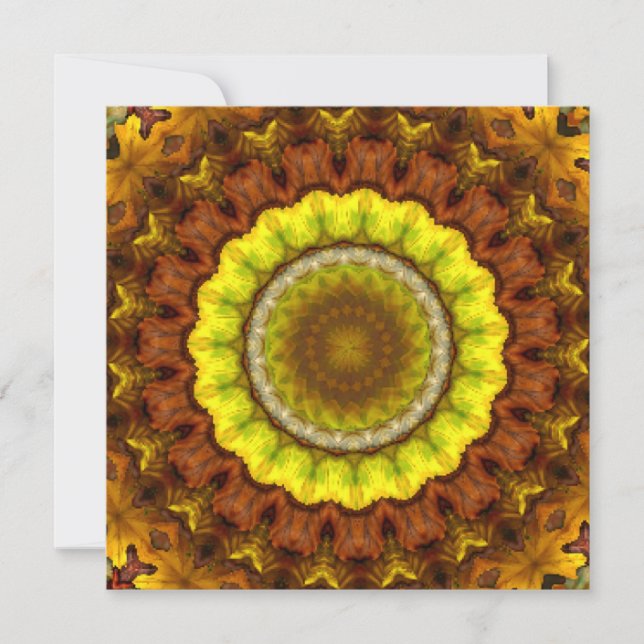 Höst löv Kaleidoscope Mandala (Framsida)