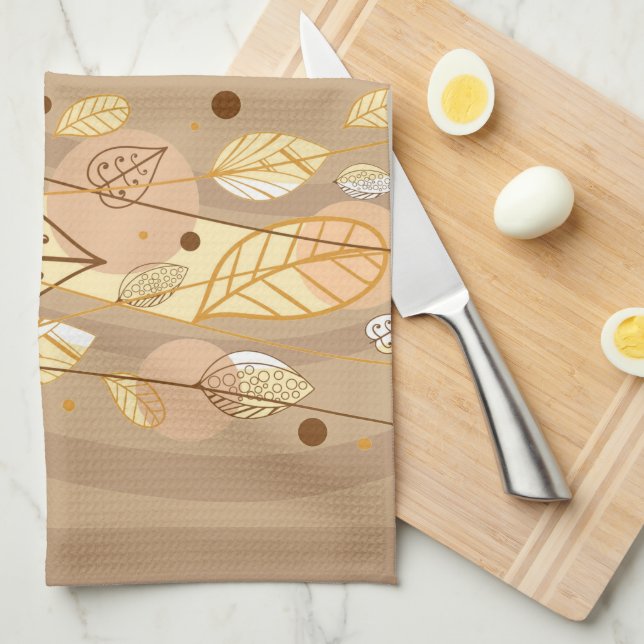 Höst löv Kitchen Towel Kökshandduk (Vikt i Fjärdedel)