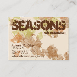 "höst löv" KNUBBIG VISITKORT