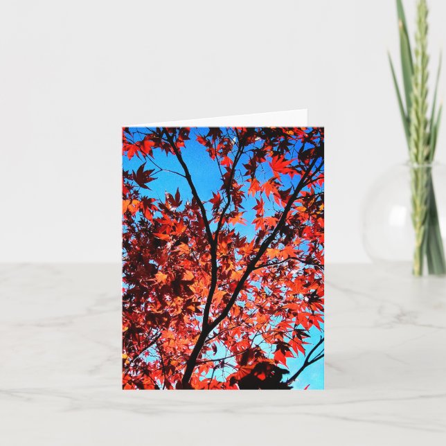 Höst löv kort (Framsida)