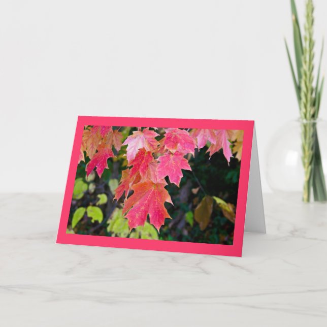 Höst löv kort (Framsida)
