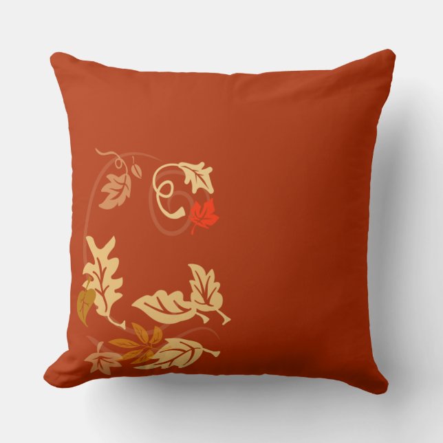 Höst löv kudde (Framsida)