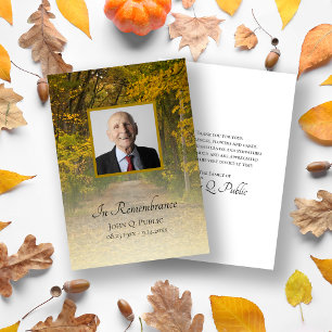 Höst löv Lane Funeral Memorial Sympathy Tack Kort