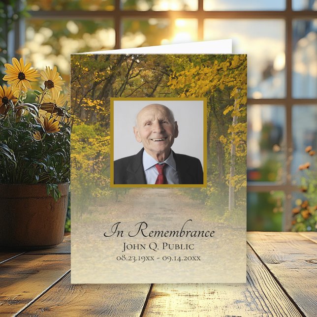 Höst löv Lane Funeral Sympathy Tack Kort (Skapare uppladdad)