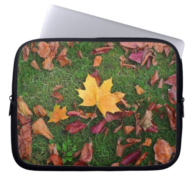 Höst löv laptop sleeve (Framsidan)