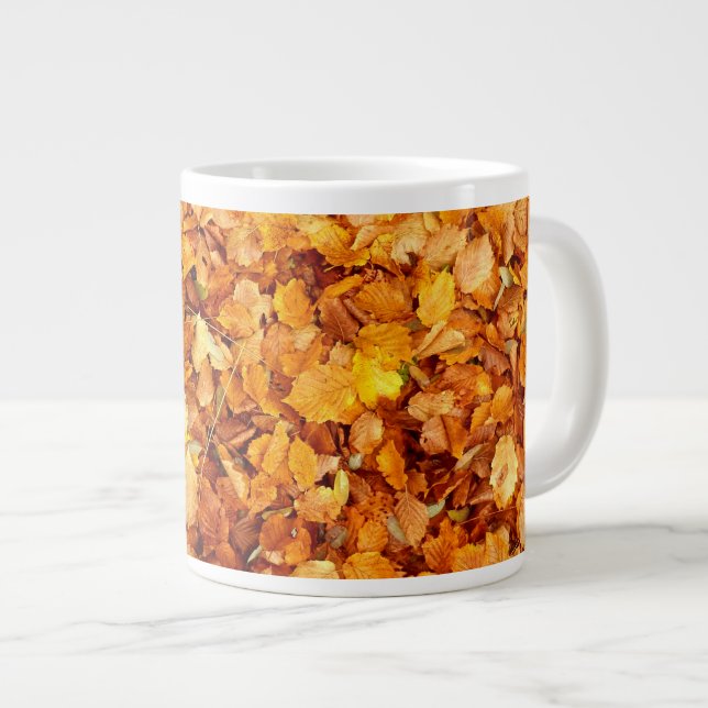 Höst löv Large Mugg Jumbo Mugg (Framsida höger)