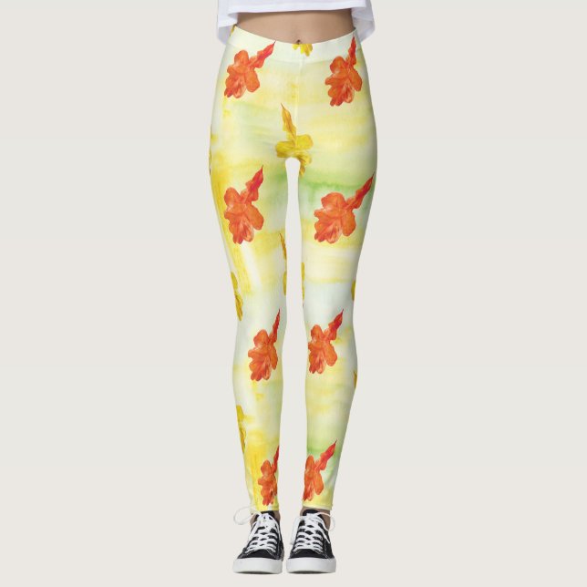 höst löv leggings (Framsida)