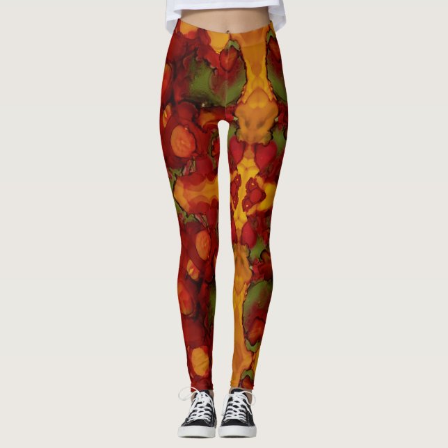 Höst löv leggings (Framsida)