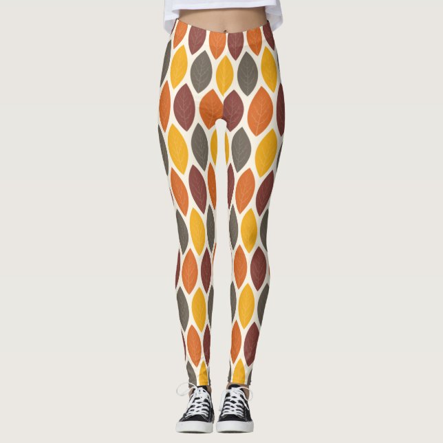 Höst löv leggings (Framsida)