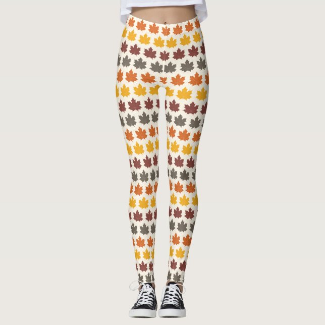Höst löv leggings (Framsida)
