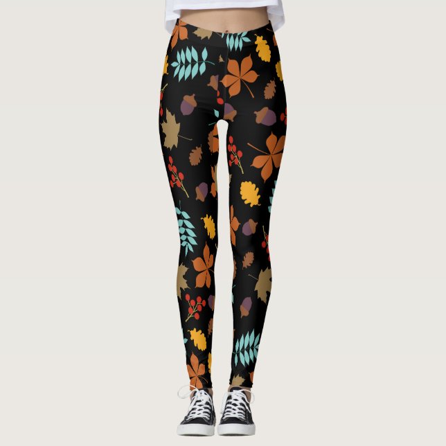 Höst löv Leggings (Framsida)
