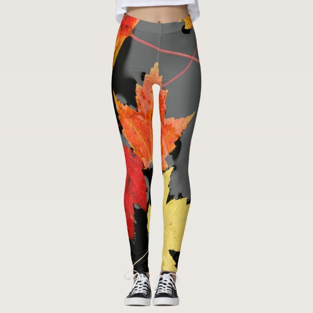 Höst löv Leggings (Framsida)