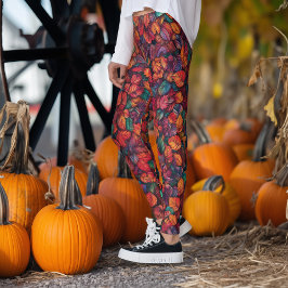Höst löv leggings
