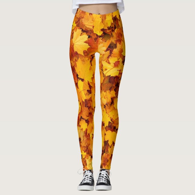 Höst löv leggings (Framsida)
