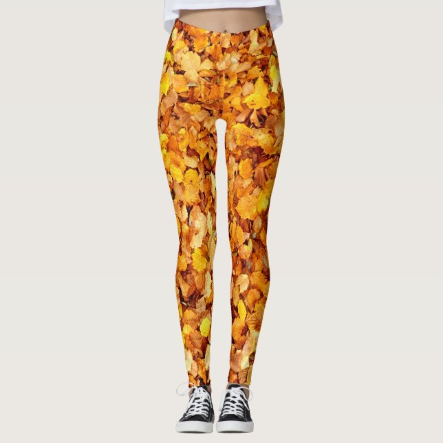 Höst löv Leggings (Framsida)