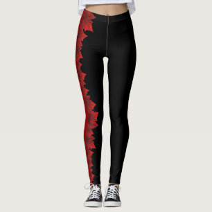 Höst löv Leggingsa för Kanada lönnlövdamasker Leggings