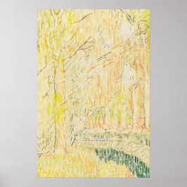 Höst löv liggande skiss poster