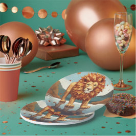 Höst löv Male Lejon