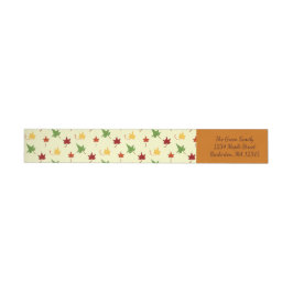 Höst löv: Mång--färgad returetiketter Etikettband