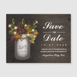 Höst löv Mason Burk Spara datum magneter