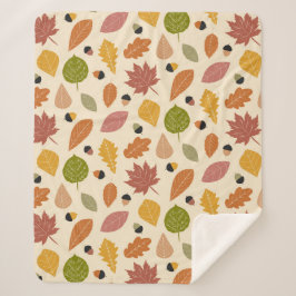 Höst löv med akorrar i Terracotta-brunt