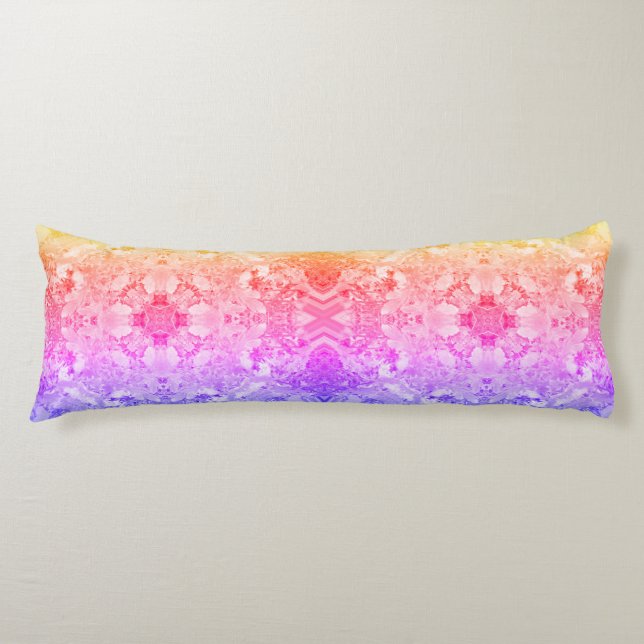 Höst löv Meditative Mandala art 3-kroppsbyggnad Kroppskudde (Framsidan)