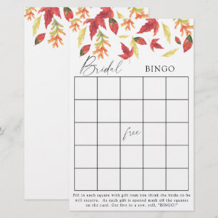 Höst löv - Möhippa bingo-spel