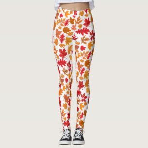 Höst löv mönster 02 nr BG Leggings