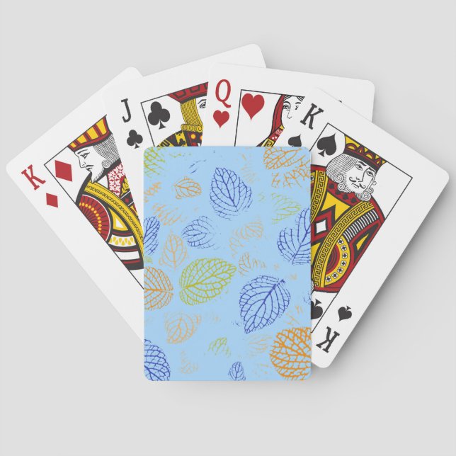 Höst, löv Mönster 3 Casinokort (Baksidan)