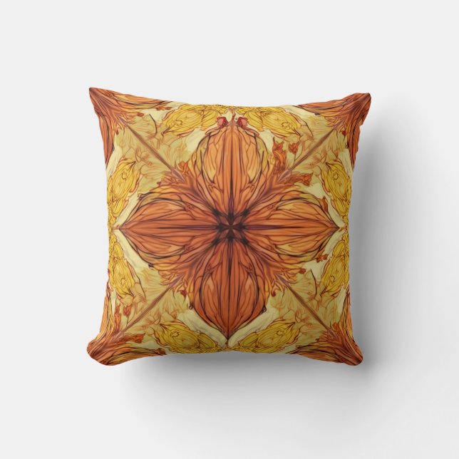 Höst löv Mönster Cushion Kudde (Framsida)