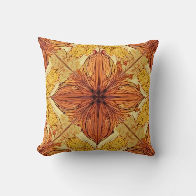 Höst löv Mönster Cushion Kudde (Framsida)
