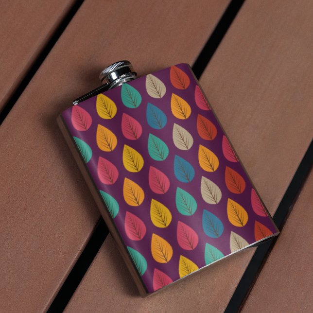 Höst löv Mönster Fickplunta (leaves flask)