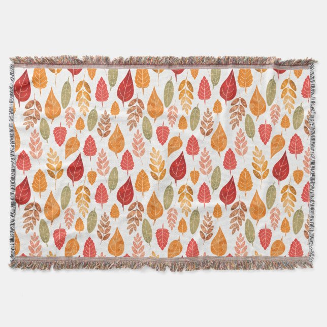 Höst löv Mönster Filt (Framsidan)