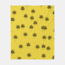 Höst löv Mönster Fleecefilt