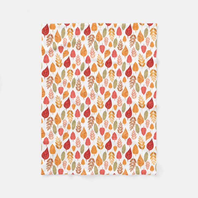 Höst löv Mönster Fleecefilt (Framsidan)