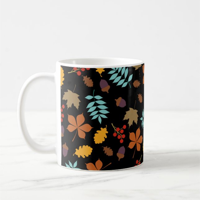 Höst löv Mönster Kaffemugg (Vänster)