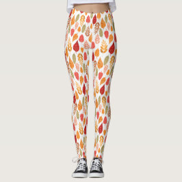 Höst löv Mönster Leggings