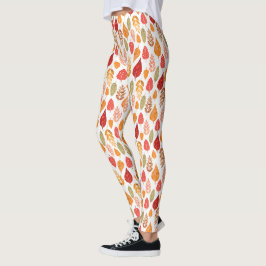 Höst löv Mönster Leggings