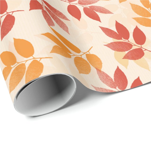 Höst löv Mönster Presentpapper (Rullad Hörn)