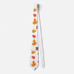 Höst löv mönster slips