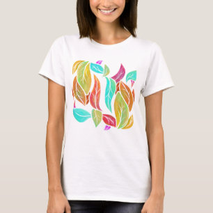 Höst löv mönster t shirt