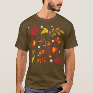 Höst löv Mönster T Shirt