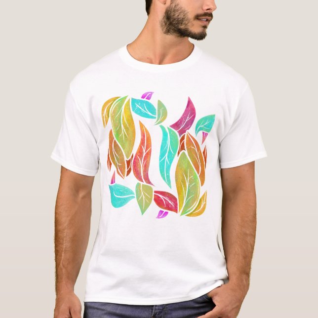 Höst löv mönster t shirt (Framsida)