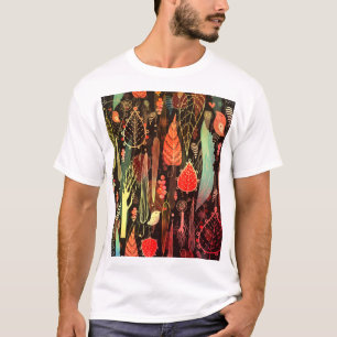 Höst löv: mörk sömlös mönster. t shirt