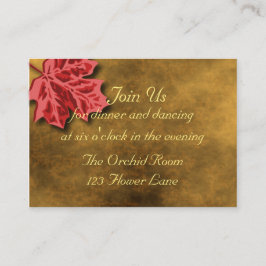 Höst löv-mottagningskort tilläggskort