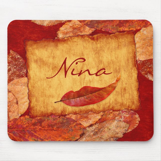 Höst löv Mousepad Musmatta (Framsidan)