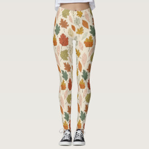 Höst löv - Mysiga hösten Mönster Leggings